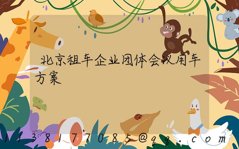 北京租车企业团体会议用车方案