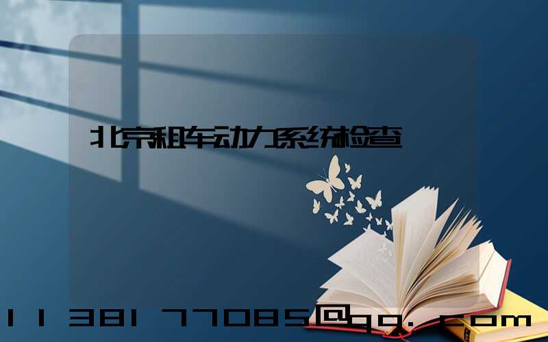 北京租车动力系统检查