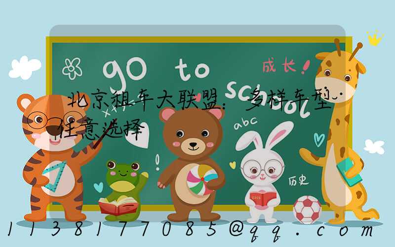 北京租车大联盟：多样车型任意选择