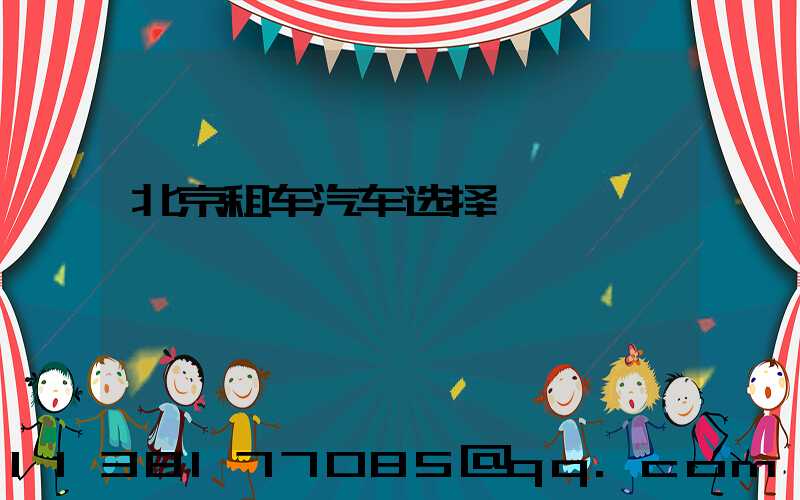 北京租车汽车选择