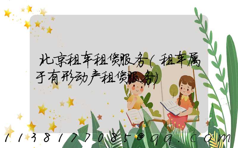 北京租车租赁服务(租车属于有形动产租赁服务)