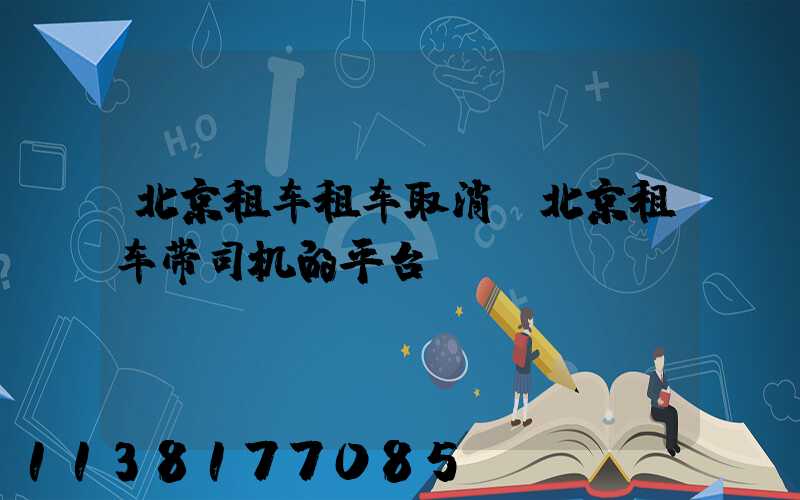 北京租车租车取消(北京租车带司机的平台)