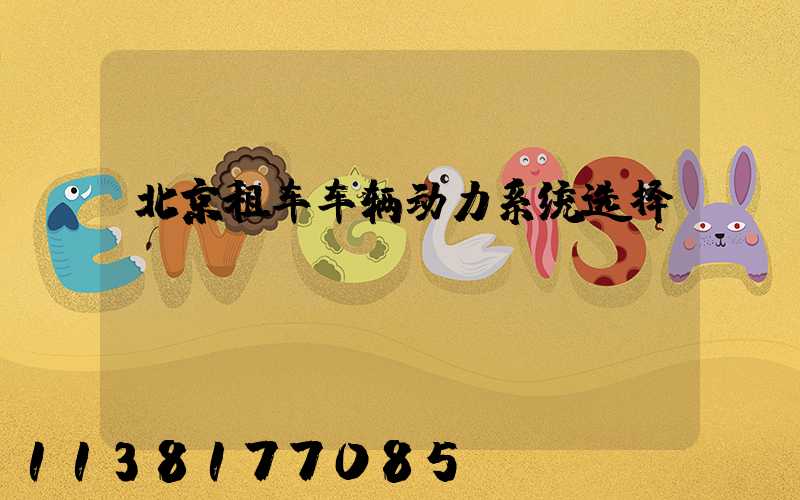 北京租车车辆动力系统选择