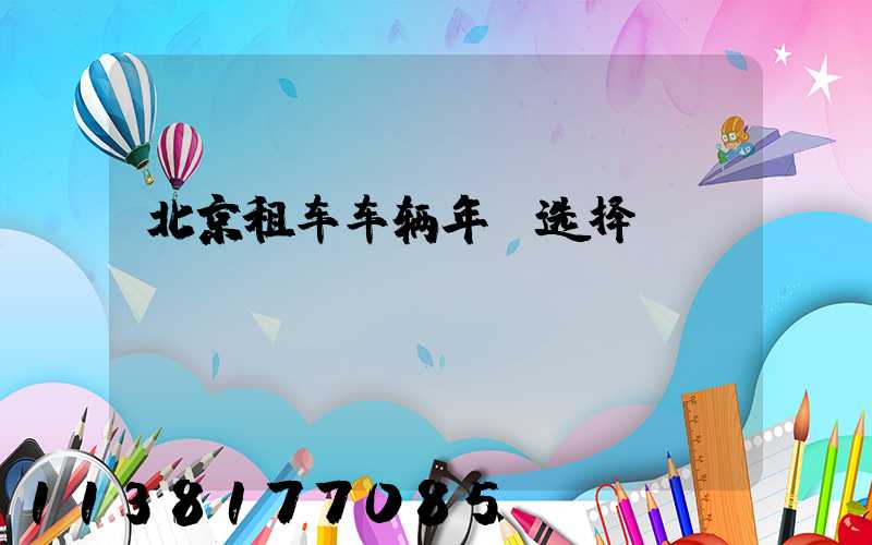 北京租车车辆年份选择